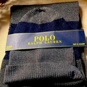 New Polo Ralph Lauren Hat & Scarf Set NWT Unique